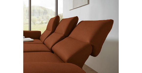 ECKSOFA  in Flachgewebe Kupferfarben Armteilverstellung, Relaxfunktion, Drehsitzfunktion  175-224/255-365 cm  - Schwarz/Kupferfarben, Design, Textil/Metall (175-224/255-365cm) - Dieter Knoll