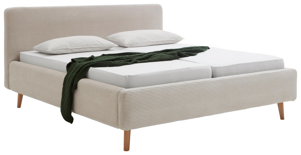 POLSTERBETT 180/200 cm  in Beige  - Beige/Naturfarben, Modern, Holz/Textil (180/200cm) - home24
