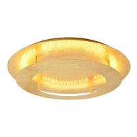 LED-TAKLAMPA Merle 40/40/8 cm  - guldfärgad, Design, metall (40/40/8cm)