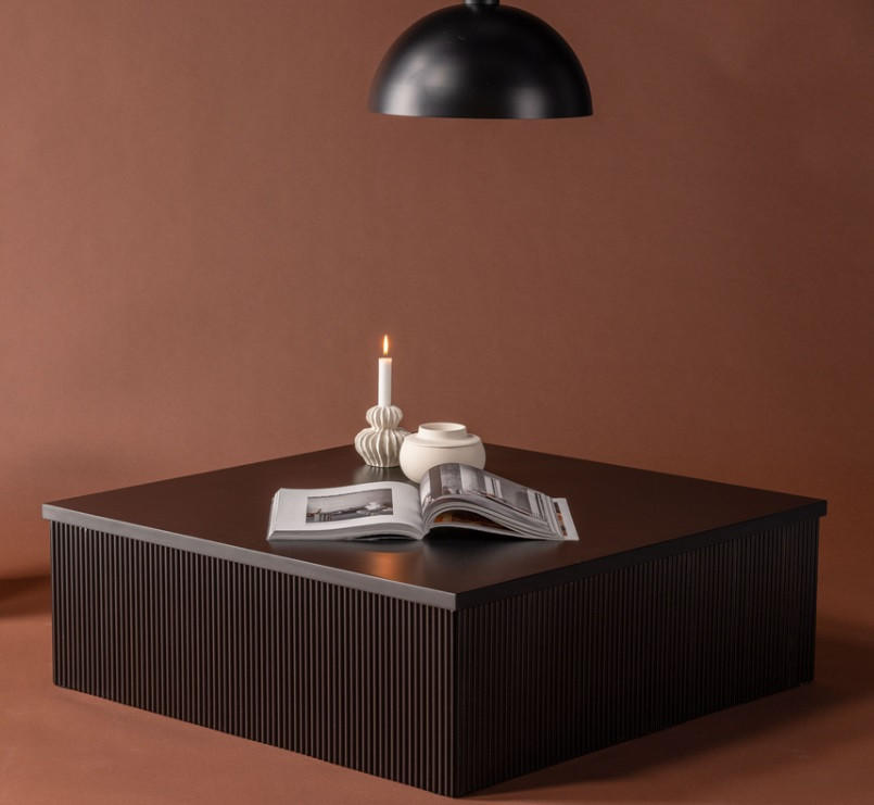 SOFFBORD i trämaterial 90/90/30 cm  - svart, Design, trämaterial (90/90/30cm) - Best Price