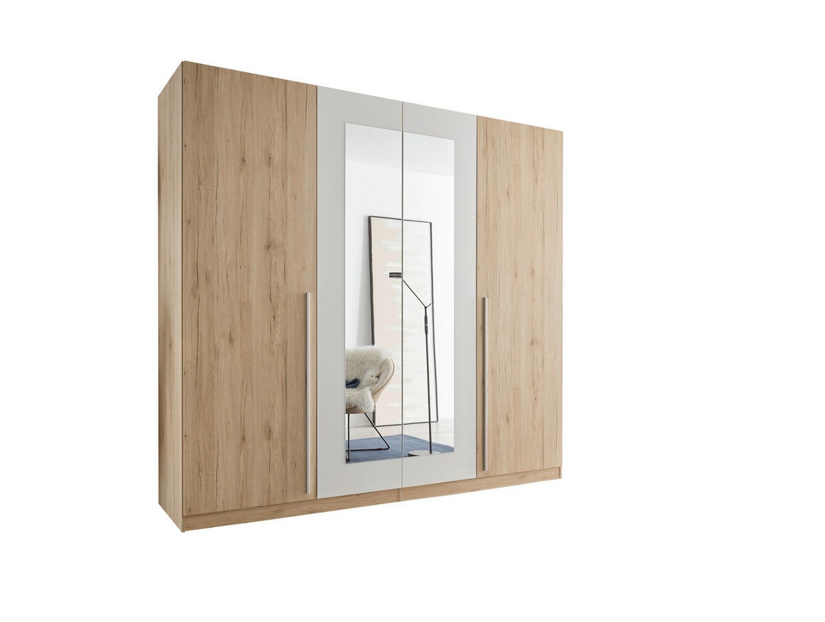 ORMAR S KLASIČNIM VRATIMA bijela, hrast San Remo   - bijela/hrast San Remo, Konvencionalno, staklo/drvni materijal (228/213/62cm) - Carryhome