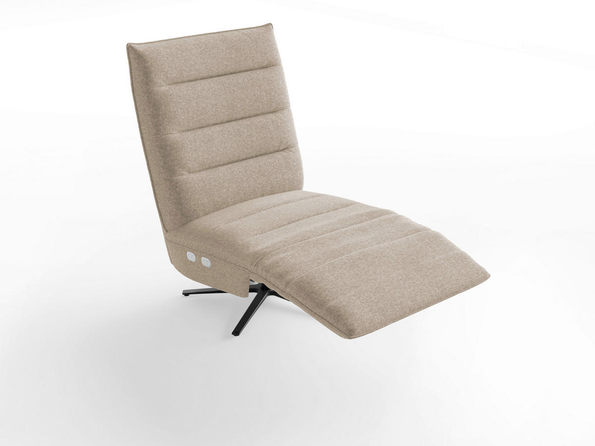 RELAXSESSEL Textil Taupe  - Taupe/Schwarz, Basics, Textil/Metall (80/109/98cm) - Sit & More