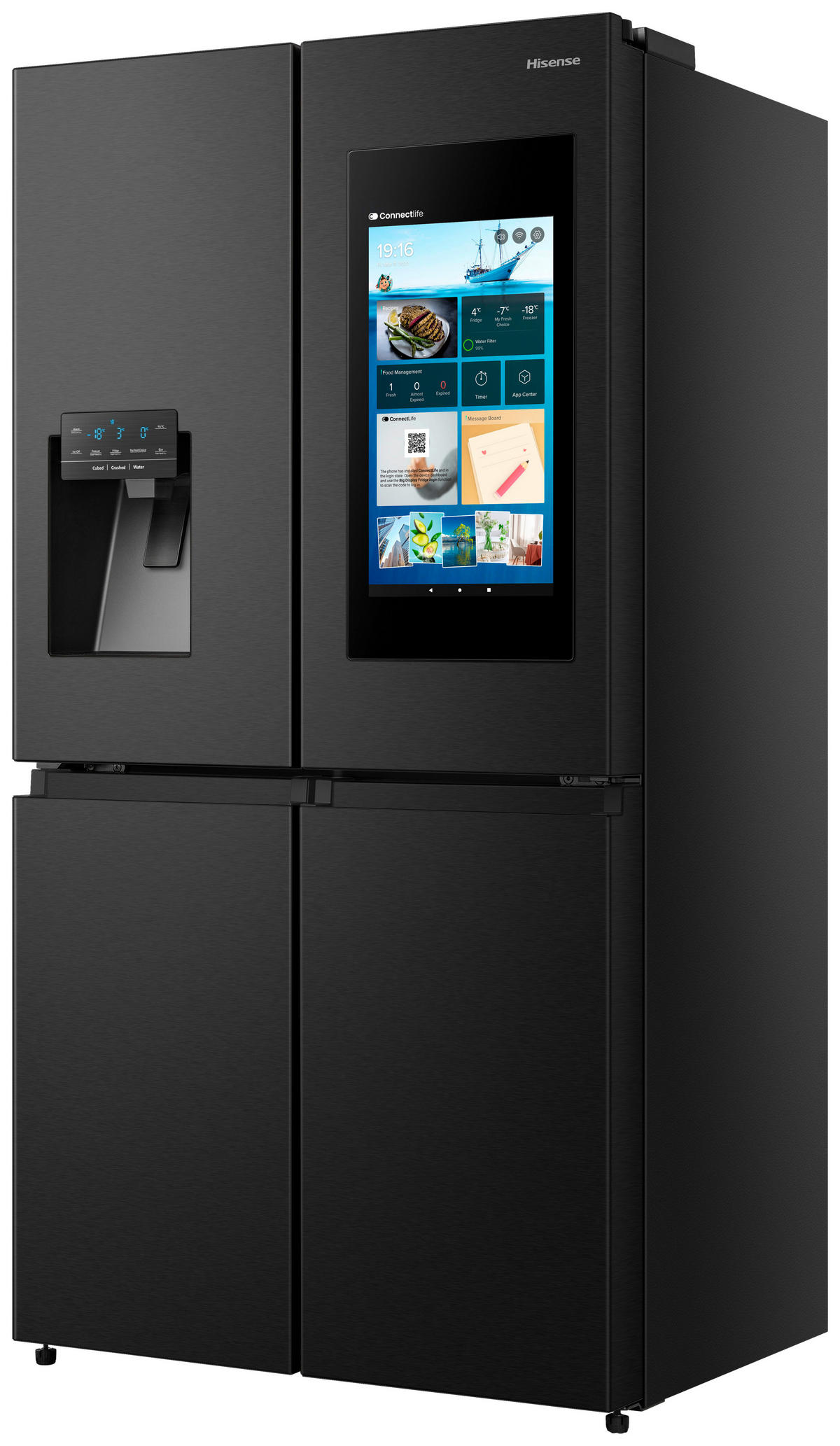 MULTI-DOOR 91,4/178,5/72,5 cm RQ760N4IFE  - Schwarz, Basics, Metall (91,4/178,5/72,5cm) - Hisense
