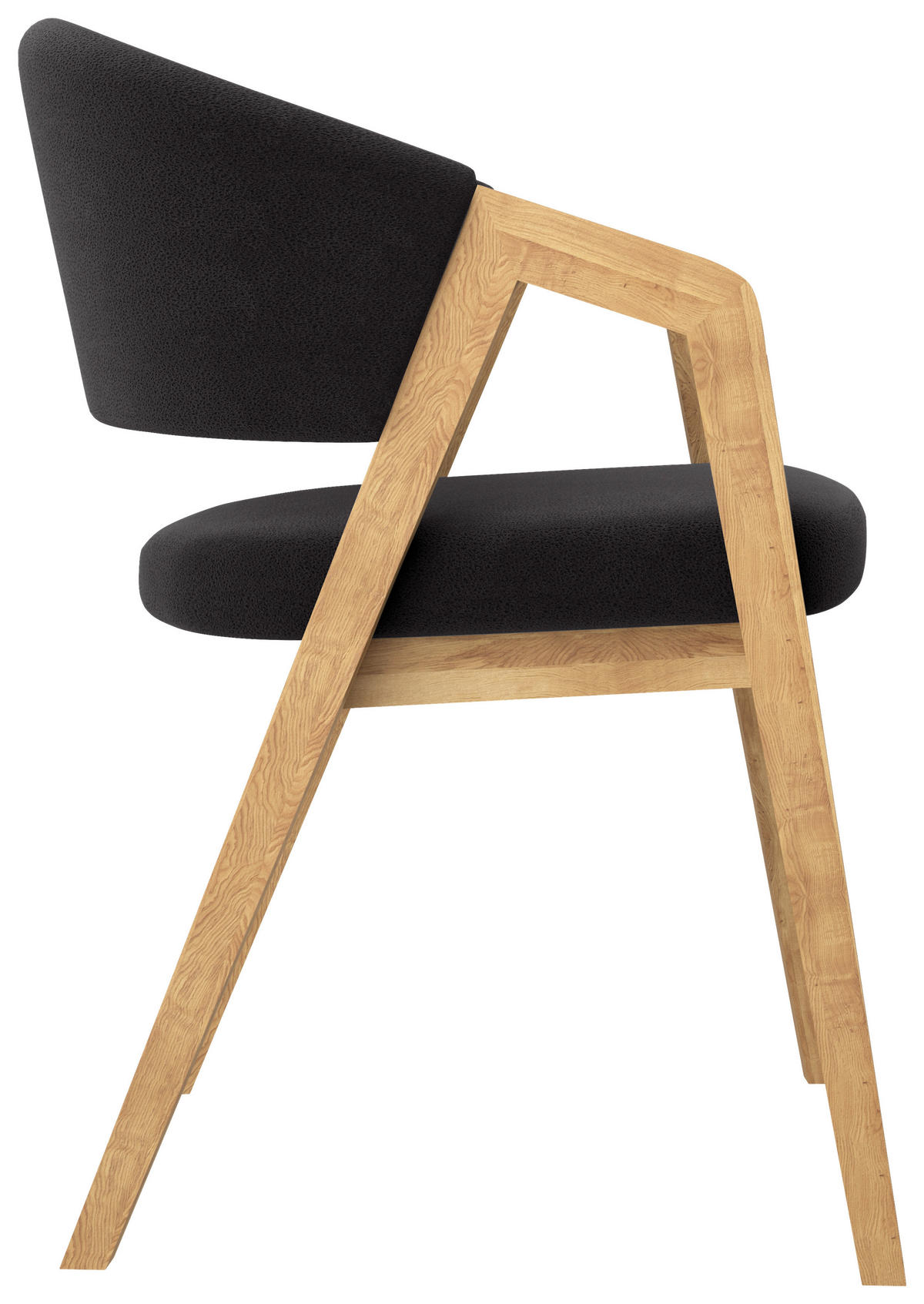 ARMLEHNSTUHL  in Mikrofaser  - Anthrazit, KONVENTIONELL, Holz/Textil (59/96/60cm) - Carryhome