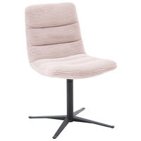 STUHL - Hellrosa/Schwarz, Design, Textil/Metall (52/88/66cm) - Dieter Knoll