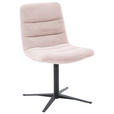 STUHL - Hellrosa/Schwarz, Design, Textil/Metall (52/88/66cm) - Dieter Knoll