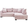 CANAPÉ D'ANGLE in Cord Rosa  - Schwarz/Rosa, Konventionell, Holz/Textil (267/181cm) - Carryhome
