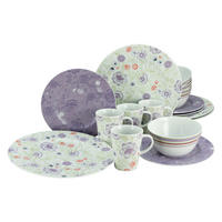 KOMBINOVANÝ SERVIS, 16-dielne, porcelán - orgovánová/biela, keramika (31/30/21cm) - Creatable