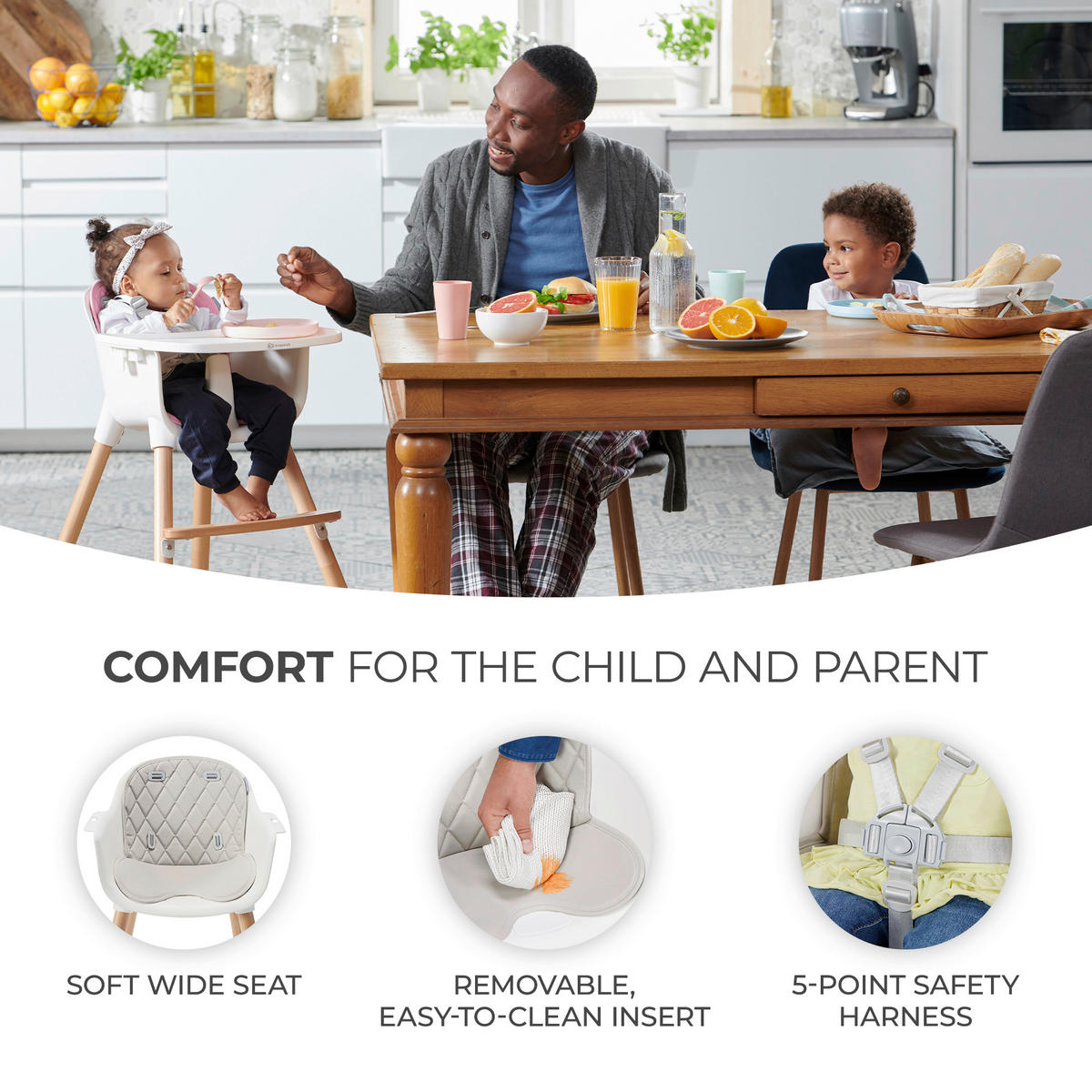 HOCHSTUHL Sienna  - Naturfarben/Weiß, Basics, Holz/Kunststoff (57/83/60cm) - kinderkraft