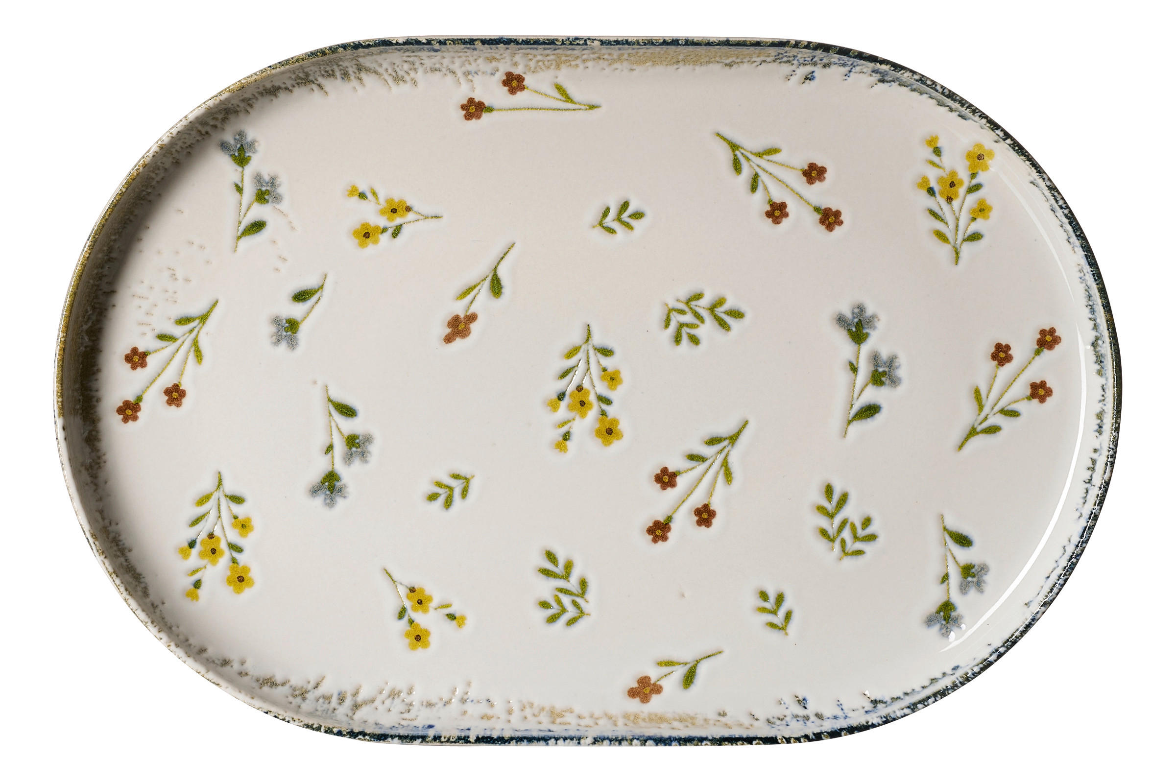 SERVIERPLATTE Viola  - Multicolor/Creme, ROMANTIK / LANDHAUS, Keramik (30/20/2,5cm) - Ritzenhoff Breker