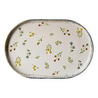 SERVIERPLATTE Viola  - Multicolor/Creme, ROMANTIK / LANDHAUS, Keramik (30/20/2,5cm) - Ritzenhoff Breker