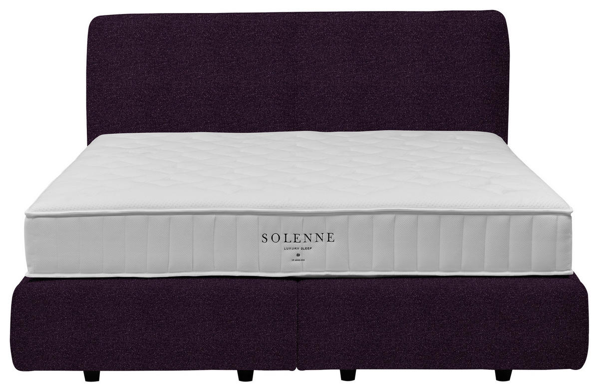BOXSPRINGBETT 160/200 cm  in Violett  - Violett/Schwarz, Design, Kunststoff/Textil (160/200cm) - Johann Jakob
