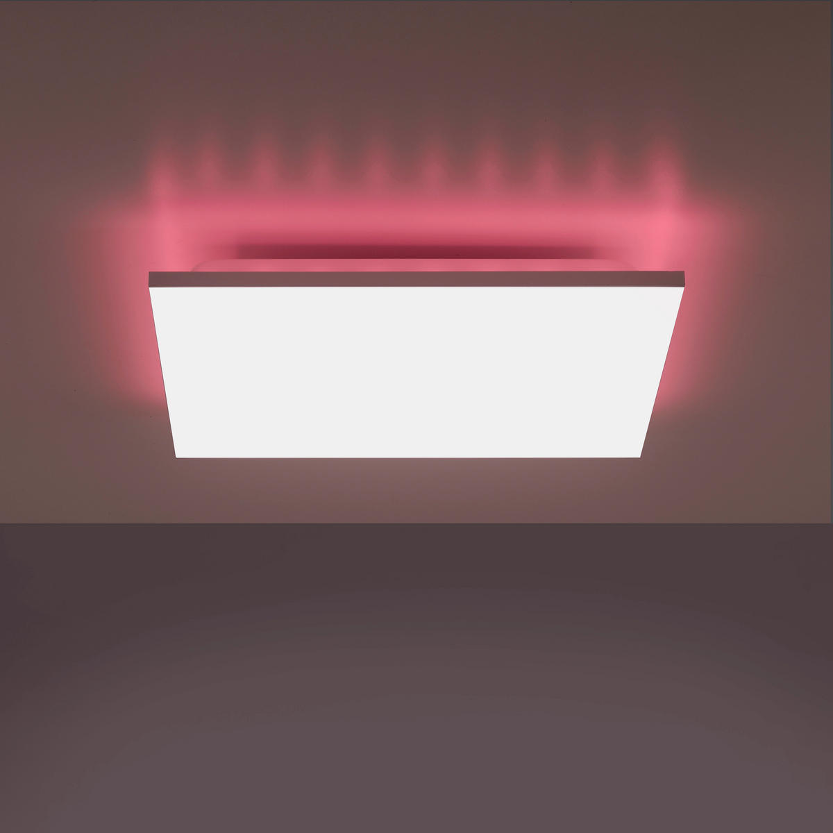 LED-DECKENLEUCHTE Gustav 45/45/7 cm   - Weiß, Design, Kunststoff/Metall (45/45/7cm)