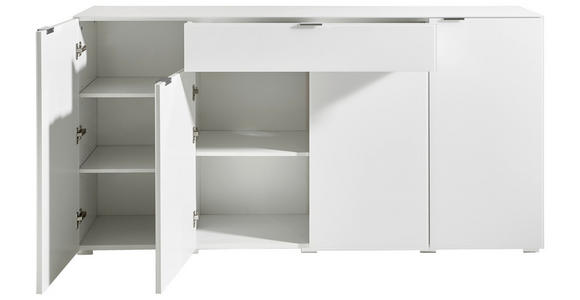 SIDEBOARD  180/92/42 cm 1 Schublade(n)  - Chromfarben/Weiß, Design, Glas/Holzwerkstoff (180/92/42cm) - Novel