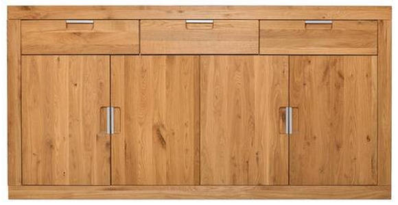 SIDEBOARD 177/91/42 cm  - Wildeiche/Alufarben, Natur, Holz (177/91/42cm) - Carryhome
