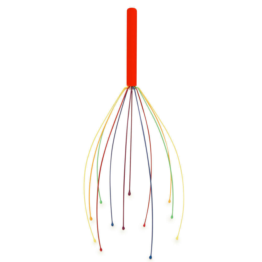 POMŮCKA NA MASÁŽ HLAVY  - vícebarevná, Basics, kov (7/7/25cm) - Kikkerland