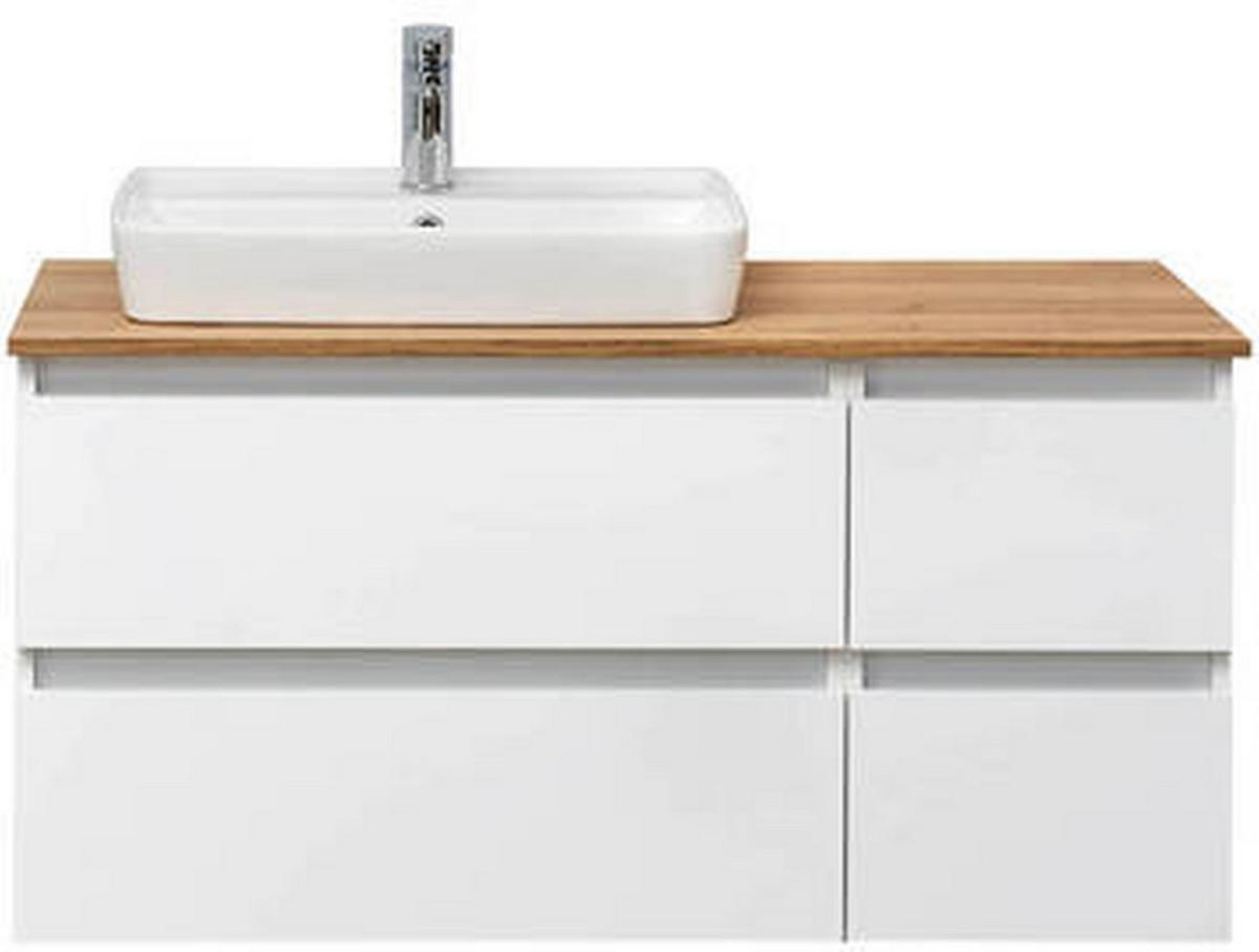 WASCHTISCHKOMBI 113 cm  - Eichefarben/Weiß, KONVENTIONELL, Keramik/Holzwerkstoff (113cm) - Pelipal