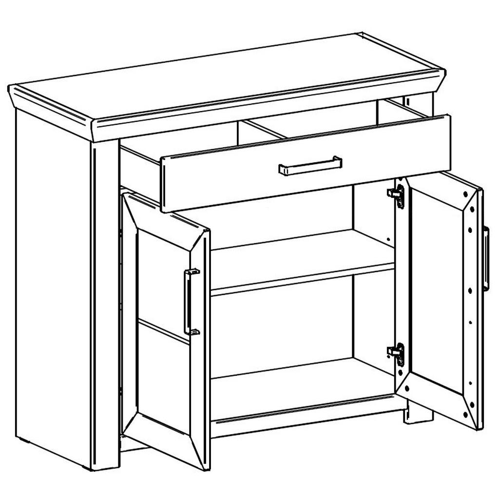 Thumbnail - SetOne by Musterring Schuhschrank, Graphit, Eiche, Metall, 1 Fächer, 1 Schubladen, 104.5x93.4x42.2 cm, individuell planb...