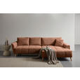 ECKSOFA in Webstoff Dunkelorange  - Buchefarben/Dunkelorange, KONVENTIONELL, Holz/Textil (294/169cm) - Carryhome