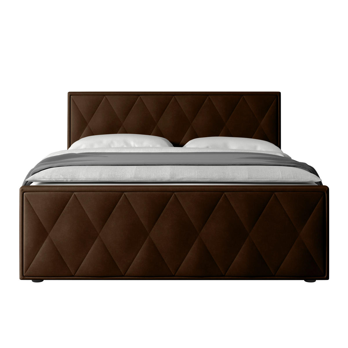 BOXSPRINGBETT 180/200 cm  in Braun  - Schwarz/Braun, Modern, Holz/Textil (180/200cm) - MID.YOU