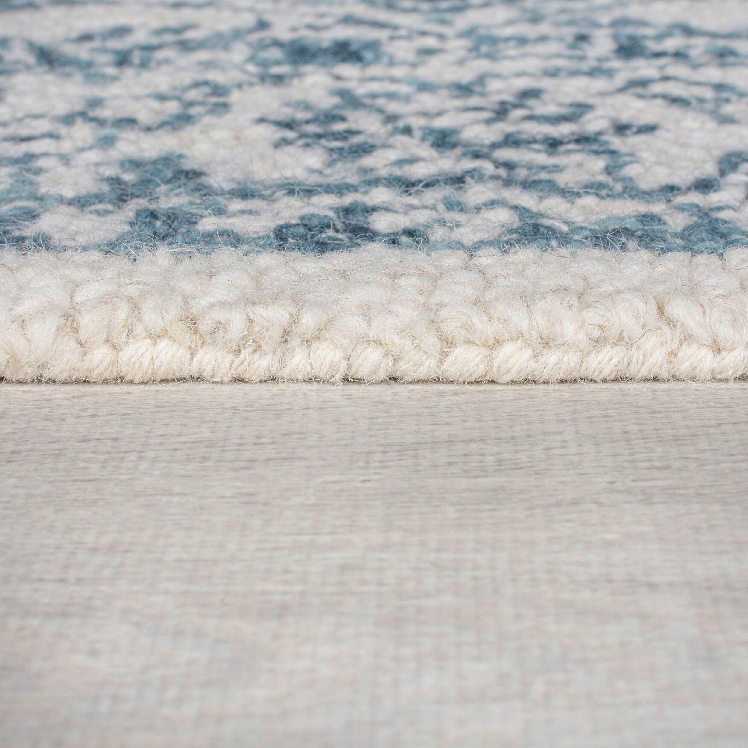 Thumbnail - Xora Wollteppich Wool Loop, Weiß, Textil, Vintage, rechteckig, 120x170 cm, Reach, AZO-frei, Handmade in India, für Fußbo...