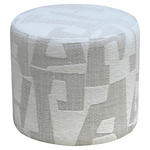 HOCKER Jacquard Weiß  - Weiß, LIFESTYLE, Textil (45/40/45cm) - Xora