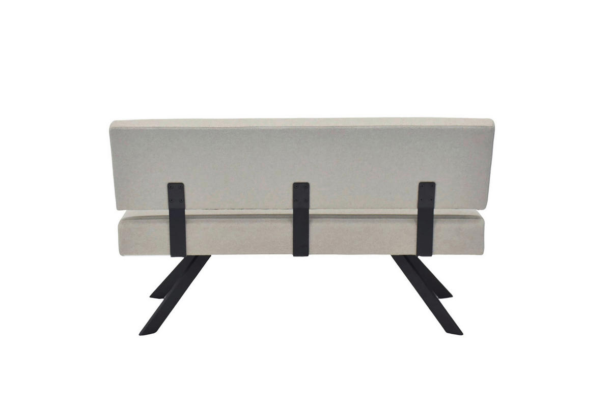 SITZBANK Taupe  - Taupe/Schwarz, MODERN, Textil/Metall (138/83/60cm) - MID.YOU