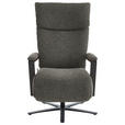 RELAXSESSEL in Textil Graubraun  - Graubraun/Schwarz, Design, Textil/Metall (68/117/85cm) - Cantus