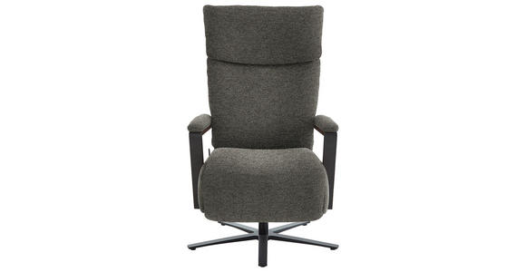 RELAXSESSEL in Textil Graubraun  - Graubraun/Schwarz, Design, Textil/Metall (68/117/85cm) - Cantus