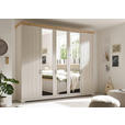 DREHTÜRENSCHRANK  in Champagner, Eiche Artisan  - Champagner/Bronzefarben, LIFESTYLE, Glas/Holzwerkstoff (272/228/60cm) - Landscape