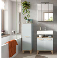 BADEZIMMER 4-teilig 94 cm  - Eiche San Remo/Graugrün, Modern, Holzwerkstoff/Kunststoff (94cm) - MID.YOU