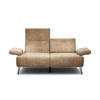 2-SITZER-SOFA Samt Sandfarben  - Sandfarben/Schwarz, Design, Textil/Metall (164-194/85/86-94cm) - SENSOO