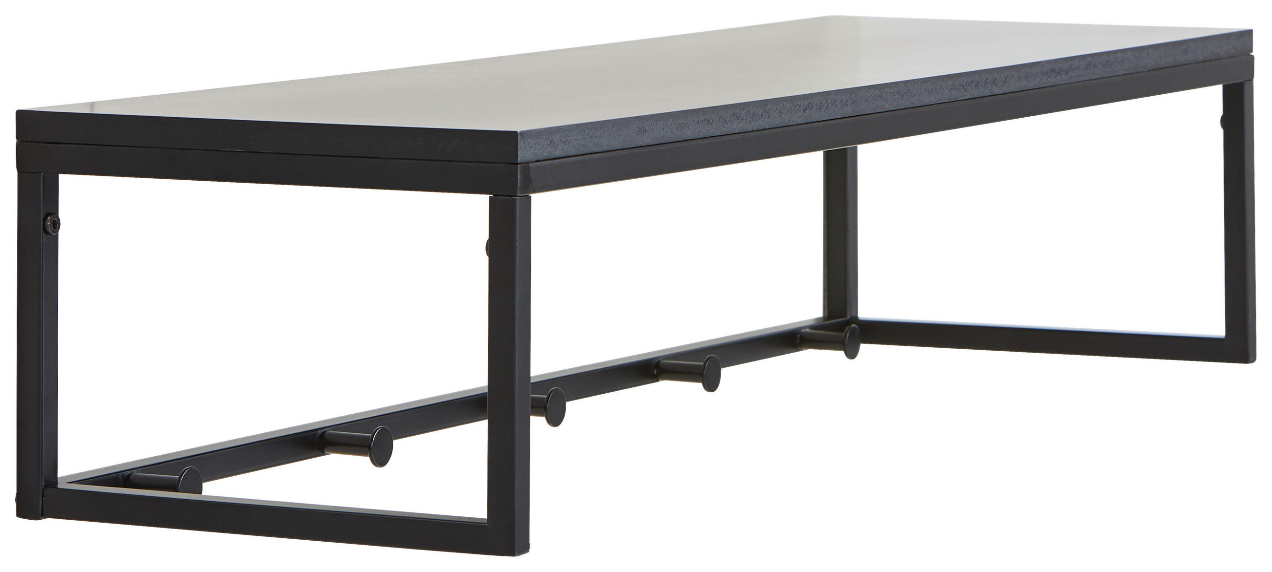 WANDGARDEROBE  in Schwarz  - Schwarz, Design, Holzwerkstoff/Metall (90/20/28cm) - MID.YOU