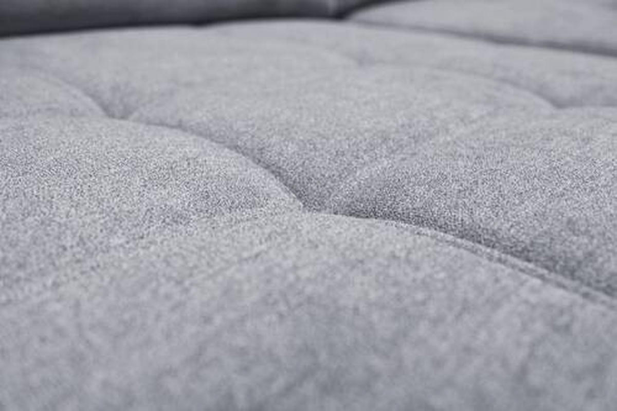 ECKSOFA Hellgrau Velours  - Chromfarben/Hellgrau, Design, Kunststoff/Textil (173/322/174cm) - Livetastic