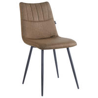 STOL, kovina, tekstil rjava, črna  - črna/rjava, Design, kovina/tekstil (45/89/58cm) - Boxxx