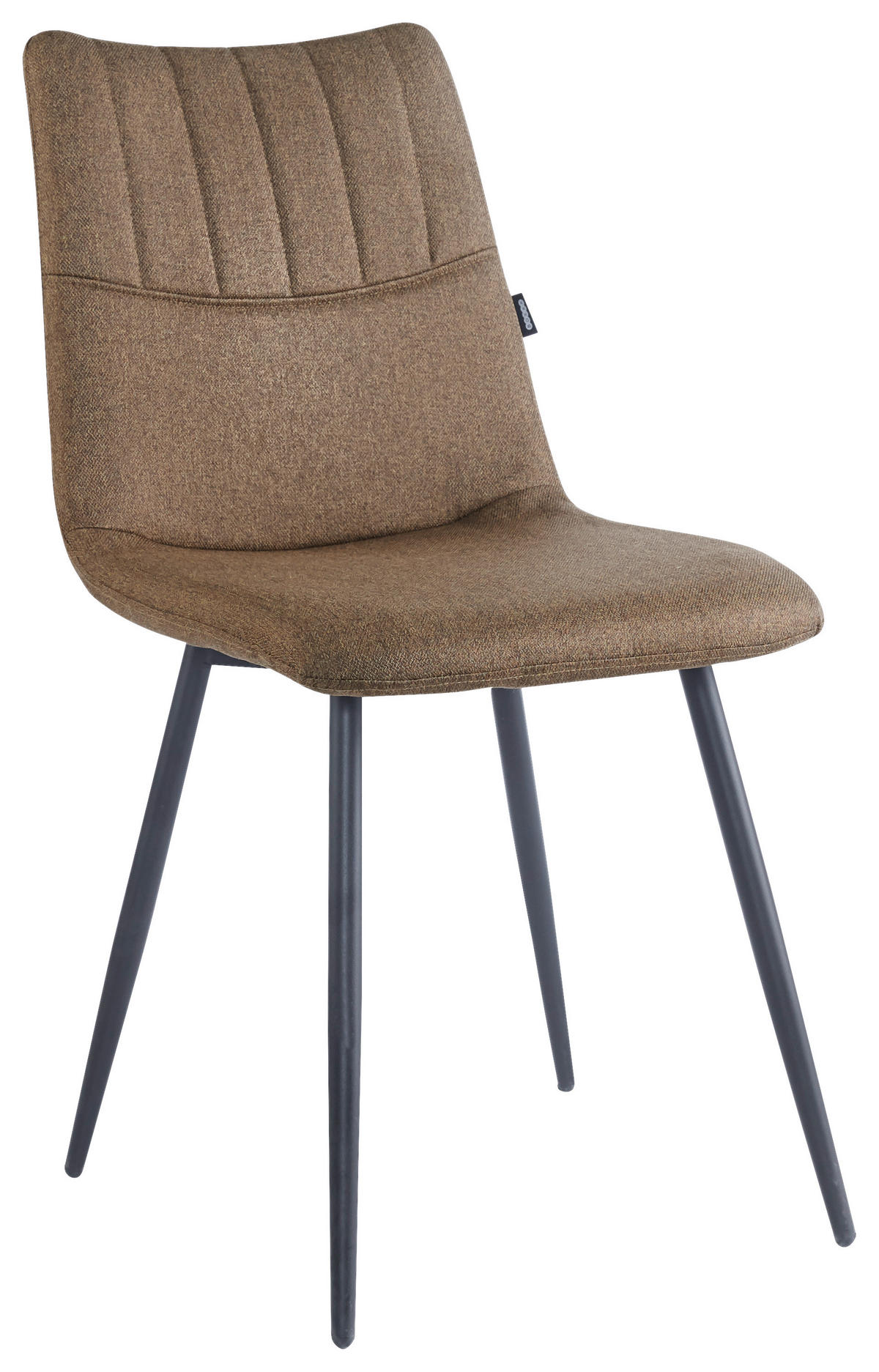 STOL, kovina, tekstil rjava, črna  - črna/rjava, Design, kovina/tekstil (45/89/58cm) - Boxxx