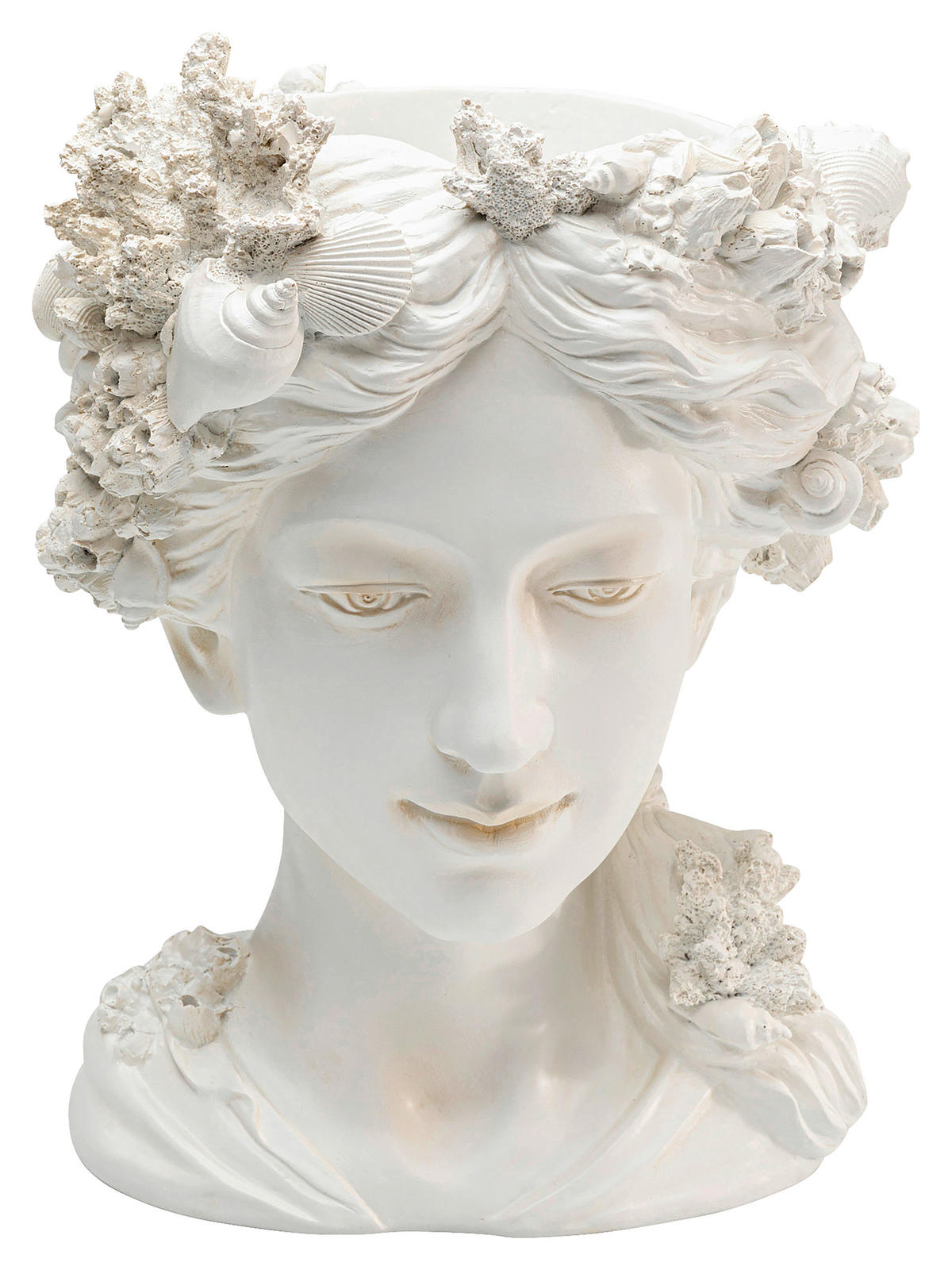 VASE  - Weiß, Design, Kunststoff (27/36,5/25cm) - Kare-Design