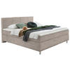 BOXSPRINGBETT 140/200 cm  in Beige  - Chromfarben/Beige, KONVENTIONELL, Kunststoff/Textil (140/200cm) - Hom`in