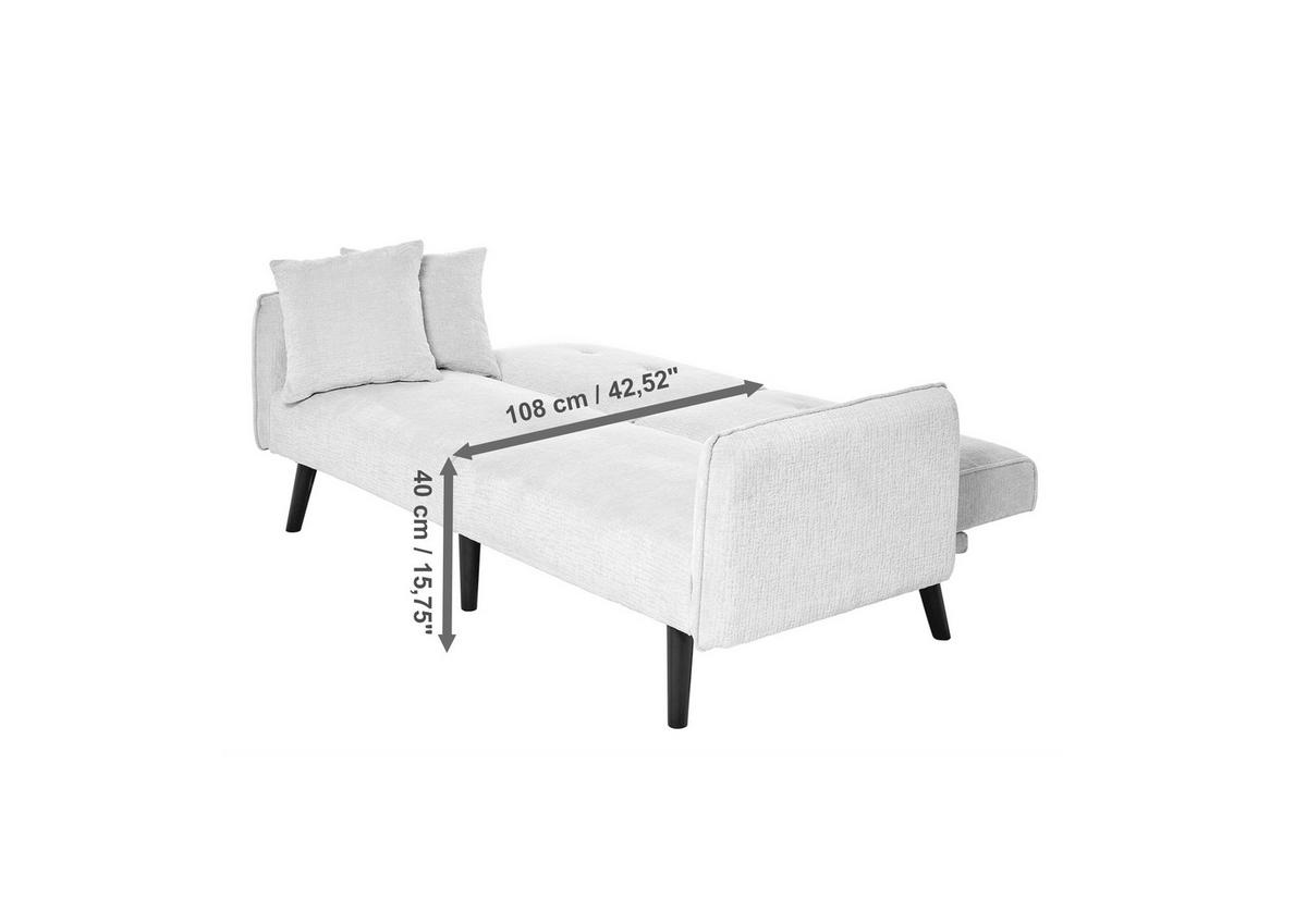 SCHLAFSOFA Bouclé Grau  - Schwarz/Grau, MODERN, Holz/Textil (191/83/84cm) - Livetastic