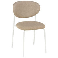 STUHL Struktur Weiß, Graubraun  - Graubraun/Weiß, Design, Textil/Metall (50/80,5/54cm) - Connubia 