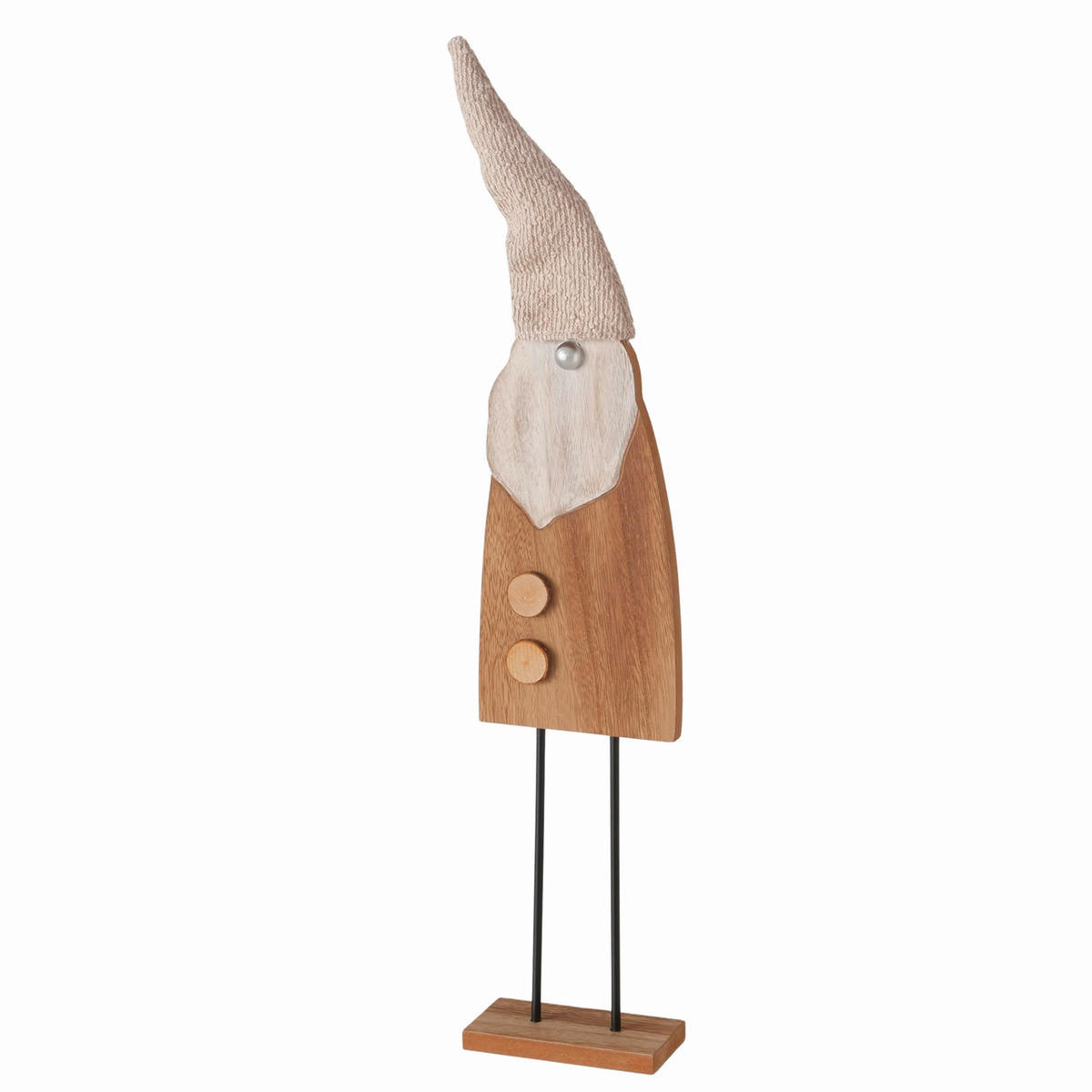 VIANOČNÁ FIGÚRKA - hnedá, Basics, drevo/textil (13/6,3/63cm)