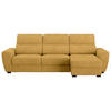 ECKSOFA in Mikrofaser Senfgelb  - Senfgelb/Schwarz, Konventionell, Kunststoff/Textil (285/177cm) - MID.YOU