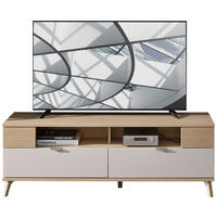 KOMODA POD TELEVIZI, barvy dubu, kašmírová, 160/56/44 cm - barvy dubu/kašmírová, Basics, kov/kompozitní dřevo (160/56/44cm) - Stylife