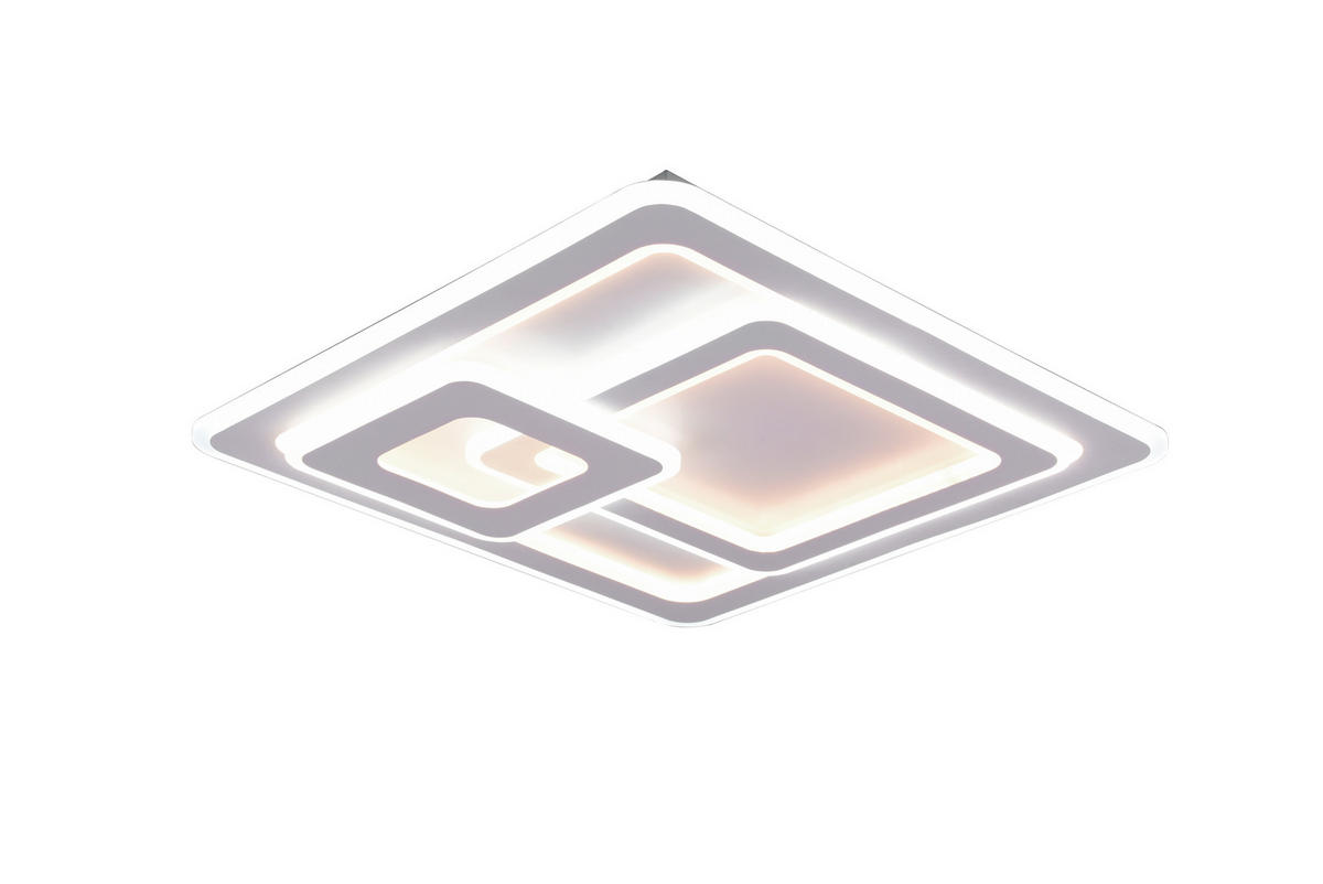 PLAFONIERĂ CU LED - alb, Lifestyle, plastic/metal (51,5/51,5/7cm) - Novel