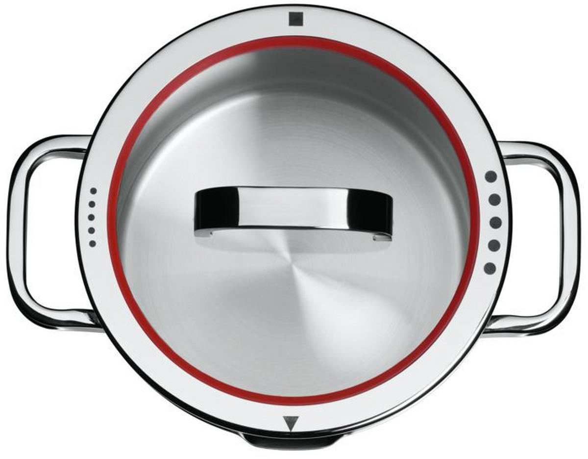 KOCHTOPFSET FUNCTION 4 5-teilig  - Edelstahlfarben, Basics, Glas/Metall - WMF