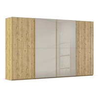 SCHWEBETÜRENSCHRANK 360/223/68 cm 4-türig Eichefarben, Fango  - Fango/Eichefarben, Design, Glas/Holz (360/223/68cm) - Novel
