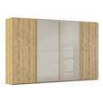 SCHWEBETÜRENSCHRANK 360/223/68 cm 4-türig Eichefarben, Fango  - Fango/Eichefarben, Design, Glas/Holz (360/223/68cm) - Novel