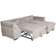 ECKSOFA Beige Cord - Beige/Schwarz, KONVENTIONELL, Textil/Metall (258/168cm) - Carryhome