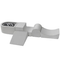 BÄLLEBAD - Grau, Basics, Kunststoff/Textil (267.5/45/30cm) - Jimmylee