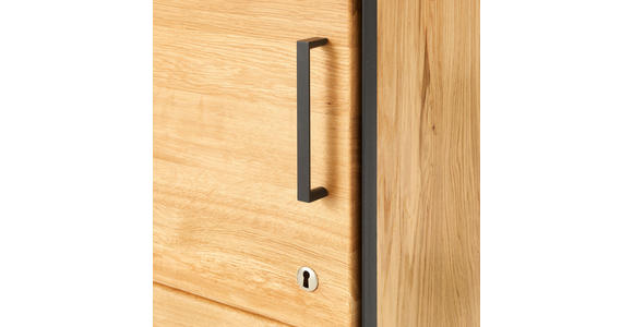 AKTENSCHRANK 55/197/40 cm - Eichefarben/Anthrazit, Natur, Holz/Holzwerkstoff (55/197/40cm) - Linea Natura